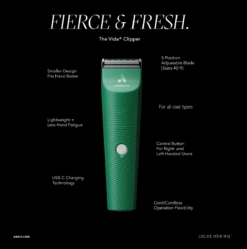 ANDIS Vida 5 In 1 Cordless Clipper [Green] -Pet Supplies Sale AN 79090 3