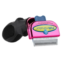 Furminator DeShedding Tool - Small Cat Short Hair Metallic [Pink] -Pet Supplies Sale FU 01223 2