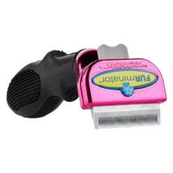 Furminator DeShedding Tool - Small Cat Long Hair Metallic [Pink] -Pet Supplies Sale FU 01224 2