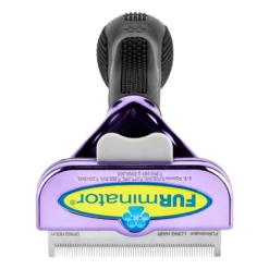 Furminator DeShedding Tool - Large Cat Long Hair Metallic [Purple] -Pet Supplies Sale FU 01226 3