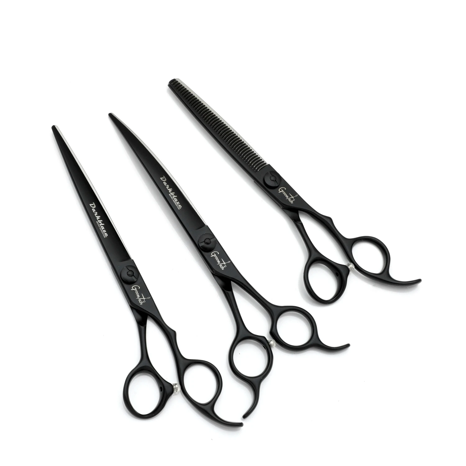 Groomtech Darkblaze Grooming Scissors Kit, Set Of 3 3 Groomtech Darkblaze Grooming Scissors Kit, Set Of 3