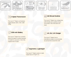 Joyzze Raptor Plus Cordless A5 Clipper (2 Battery) 18 Joyzze Raptor Plus Cordless A5 Clipper (2 Battery) -Pet Supplies Sale JY 99066 6