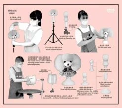 Mr. Jiang Multifunction Teddy Bear Head Mannequin With Stand / Model Dog -Pet Supplies Sale MJ MF01H 5