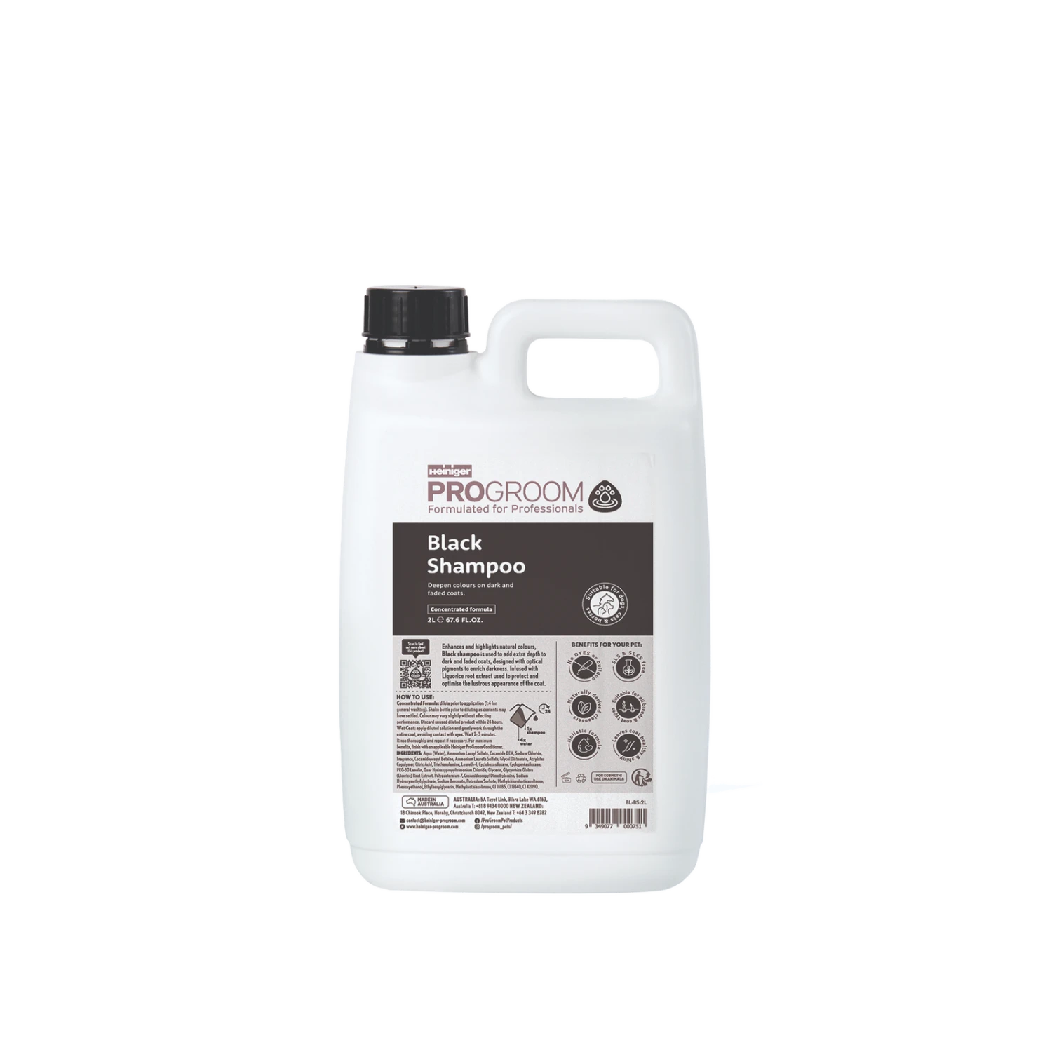 Progroom Black Shampoo 2L 3 Progroom Black Shampoo 2L