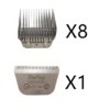 Complete Set Of 8 Shear Magic Wide Comb Attachment + Shear Magic Size 30 Wide Blade -Pet Supplies Sale SM WS Set 02