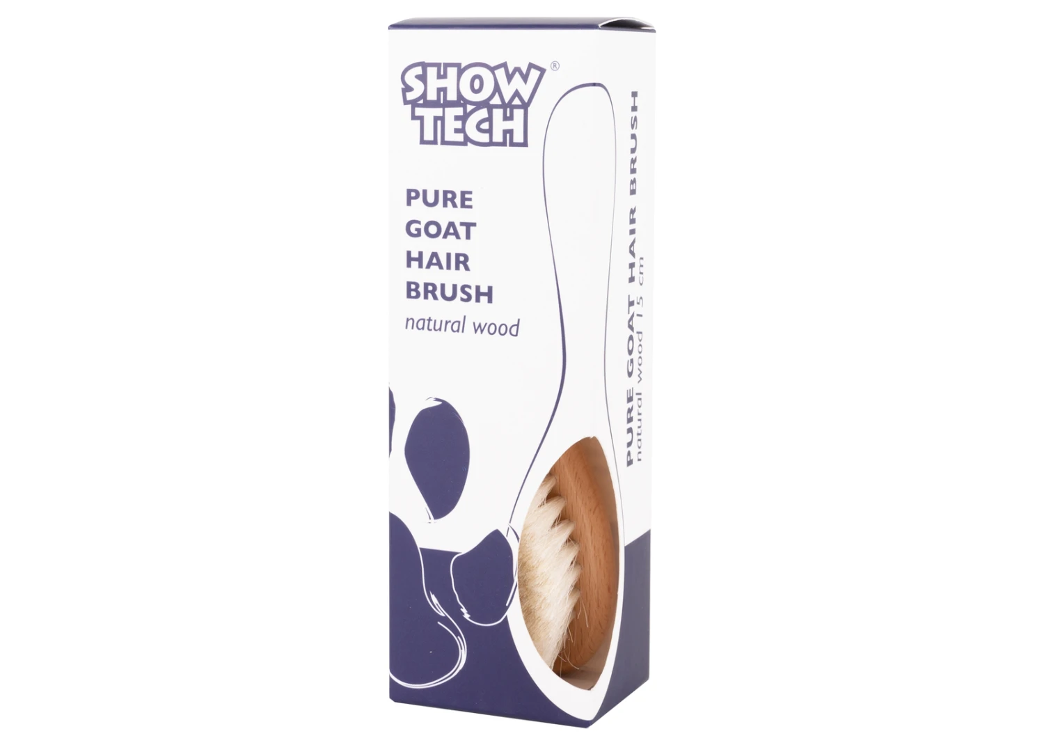 Show Tech Pure Goat Hair Brush Natural Wood 15cm 8 Show Tech Pure Goat Hair Brush Natural Wood 15cm - Image 6