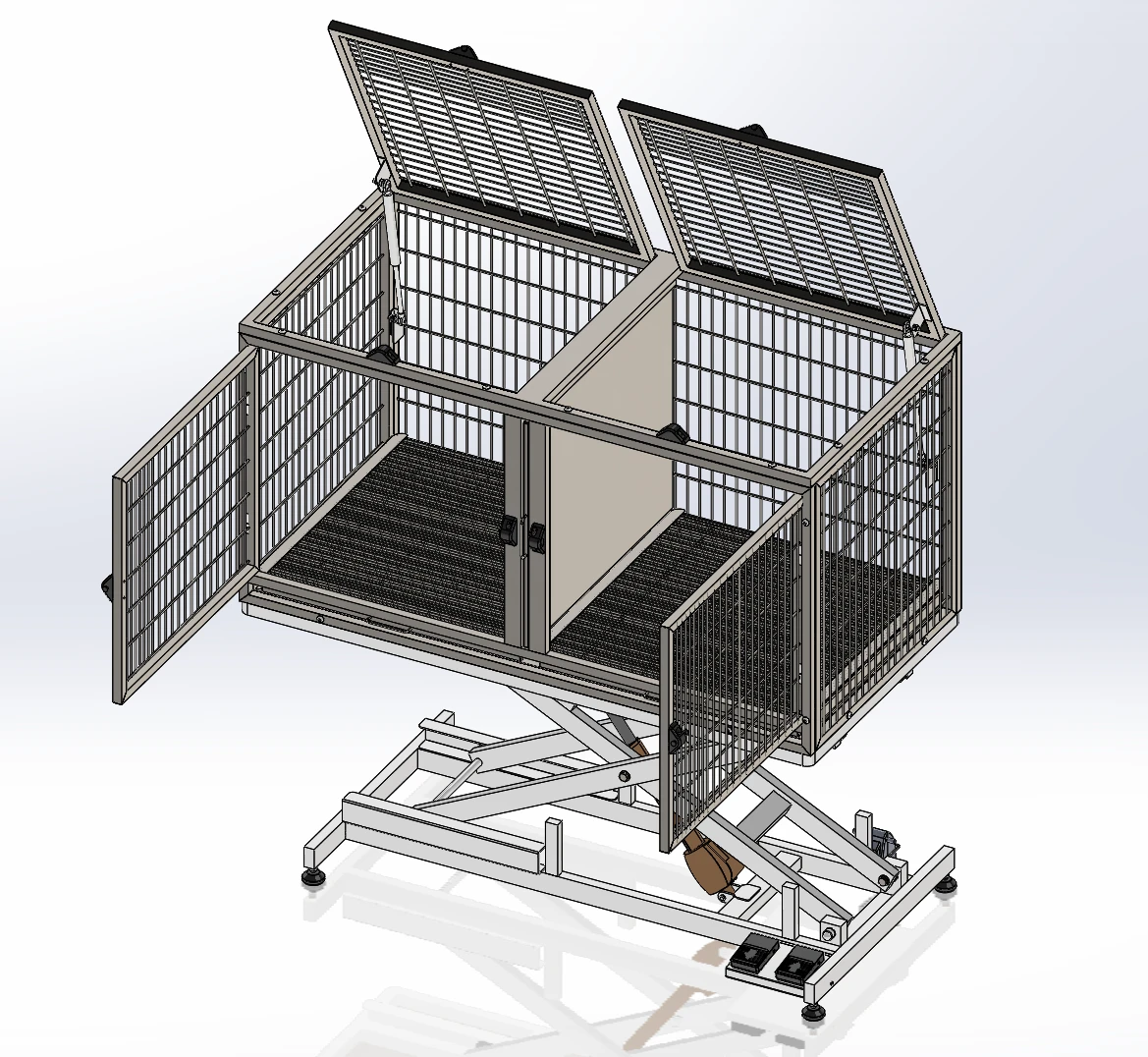 Customised Koala Cage With Lifting Base (with Or Without Divider) 3 Customised Koala Cage With Lifting Base (with Or Without Divider)