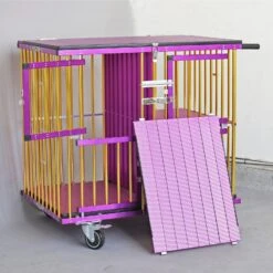 Aeolus 4-Berth Show Trolley With 4" Nylon Wheels - Large [Gold And Purple] -Pet Supplies Sale T KB511NAF GP Kit 6