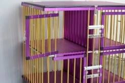 Aeolus 4-Berth Show Trolley With 6" Rubber Wheels - Large [Gold And Purple] -Pet Supplies Sale T KB511NAF GP Kit6W 5