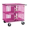 Aeolus 4-Berth Show Trolley With 6" Rubber Wheels - Large [Pink] -Pet Supplies Sale T KB511NAF PK Kit6W