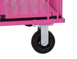 Aeolus 4-Berth Show Trolley With 6" Rubber Wheels - Large [Pink] -Pet Supplies Sale T KB511NAF PK Kit6W 2