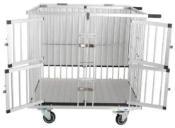 Aeolus 4-Berth Show Trolley With 4" Nylon Wheels - Large [Silver] -Pet Supplies Sale T KB511NAF SL Kit 2