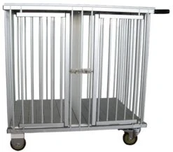 Aeolus 1-Berth Show Trolley With 4" Nylon Wheels - Large [Silver] -Pet Supplies Sale T KB511NAO SL Kit 2