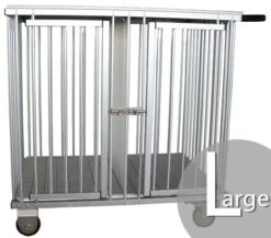 Aeolus 2-Berth Show Trolley With 4" Nylon Wheels - Large [Silver]