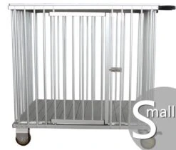 Aeolus 1-Berth Show Trolley With 6" Rubber Wheels - Small [Silver]