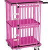 Aeolus 2-Berth Double Deck Show Trolley With 4" Nylon Wheels - XSmall [Pink]