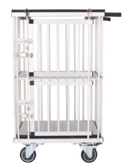 Aeolus 2-Berth Double Deck Show Trolley With 4" Nylon Wheels - XSmall [Pink] -Pet Supplies Sale T KB514NAT PK Kit 3